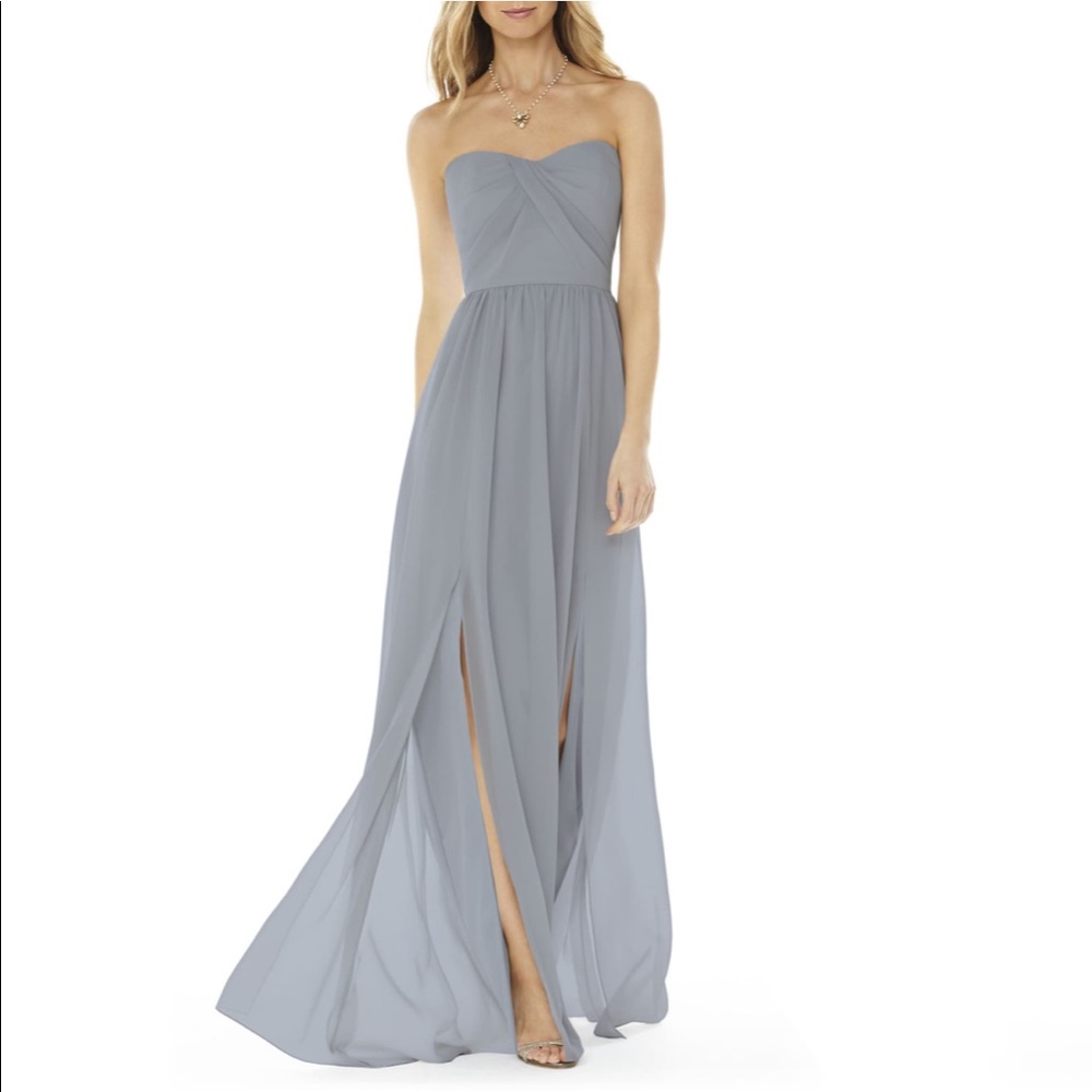 Social Bridesmaids Chiffon Dress 8159 Platinum 2